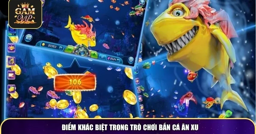 Điểm khác biệt trong trò chơi bắn cá ăn xu